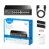 Cudy 16-port 10 100 Mbps Ethernet Switch (black)