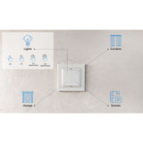Shelly blu wall switch 4 + gira merten adapter schakelaar (wit, bluetooth 4.2)