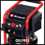 Einhell te-ac 240 24 Silent Kompressor (schwarz rout, 24 Liter)