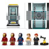 Lego 76315 superhjältar marvel iron man's laboratory: rustningsrum