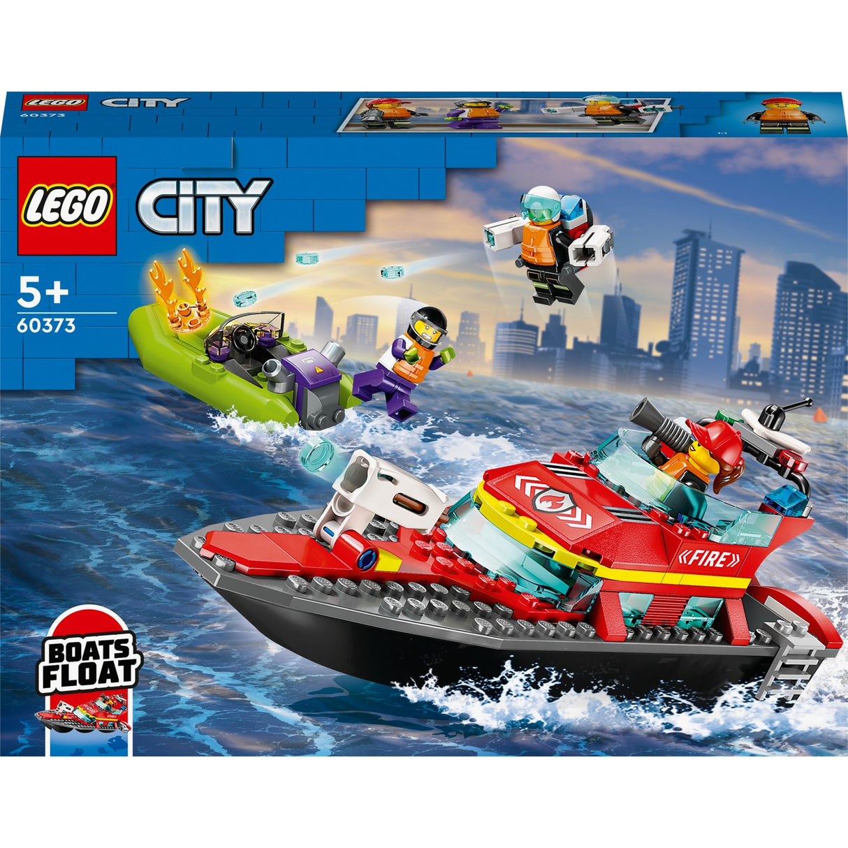 Barco de resgate de bombeiros Lego City 60373