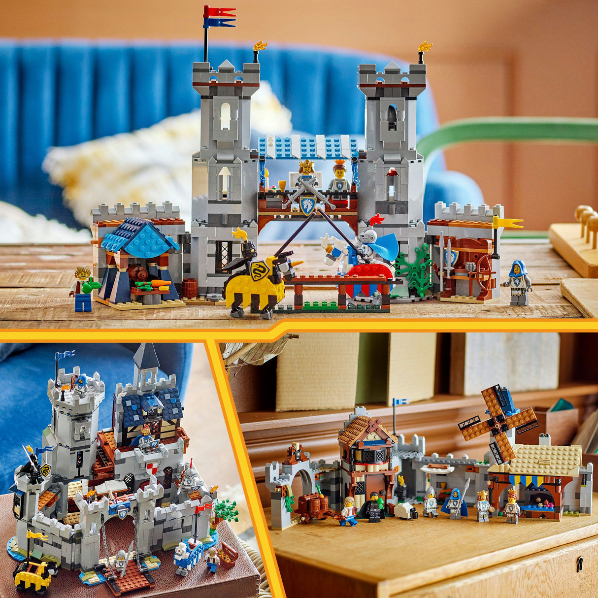 Castello medievale LEGO Creator 31168 con cavalieri a cavallo