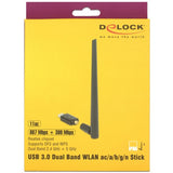 Delock USB 3.0 Dual Band WLAN Stick Antenna (Black)