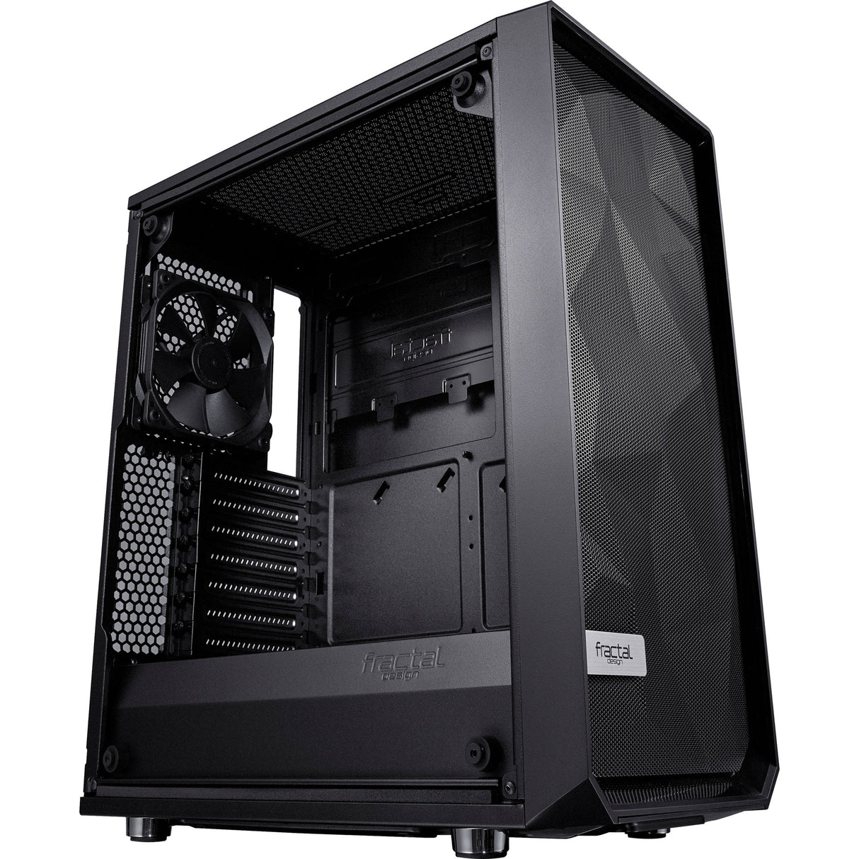 Fractal Design Meshify C Midi Tower Case (Black | 2x USB-A | Tempered Glass)