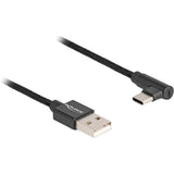 Delock USB 2.0 Tipo A Male A para USB Tipo C ângulo masculino