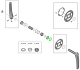 Shimano lockring for fc-m8100 m7100