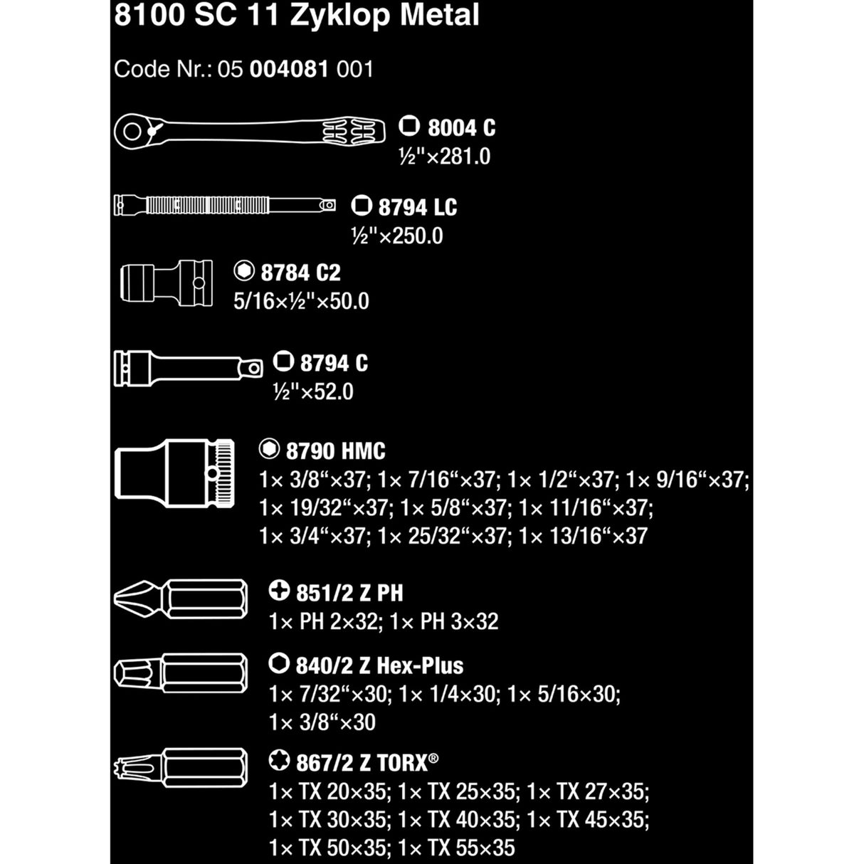 Waa 8100 sc 11 Zyklop Metal Tauxen