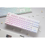 Ducky One 3 Classic Pure White TKL, keyboard (white, US layout, Cherry MX Silent Red, RGB LED, double-shot PBT, hot-swappable, Quack Mechanics, 80%)