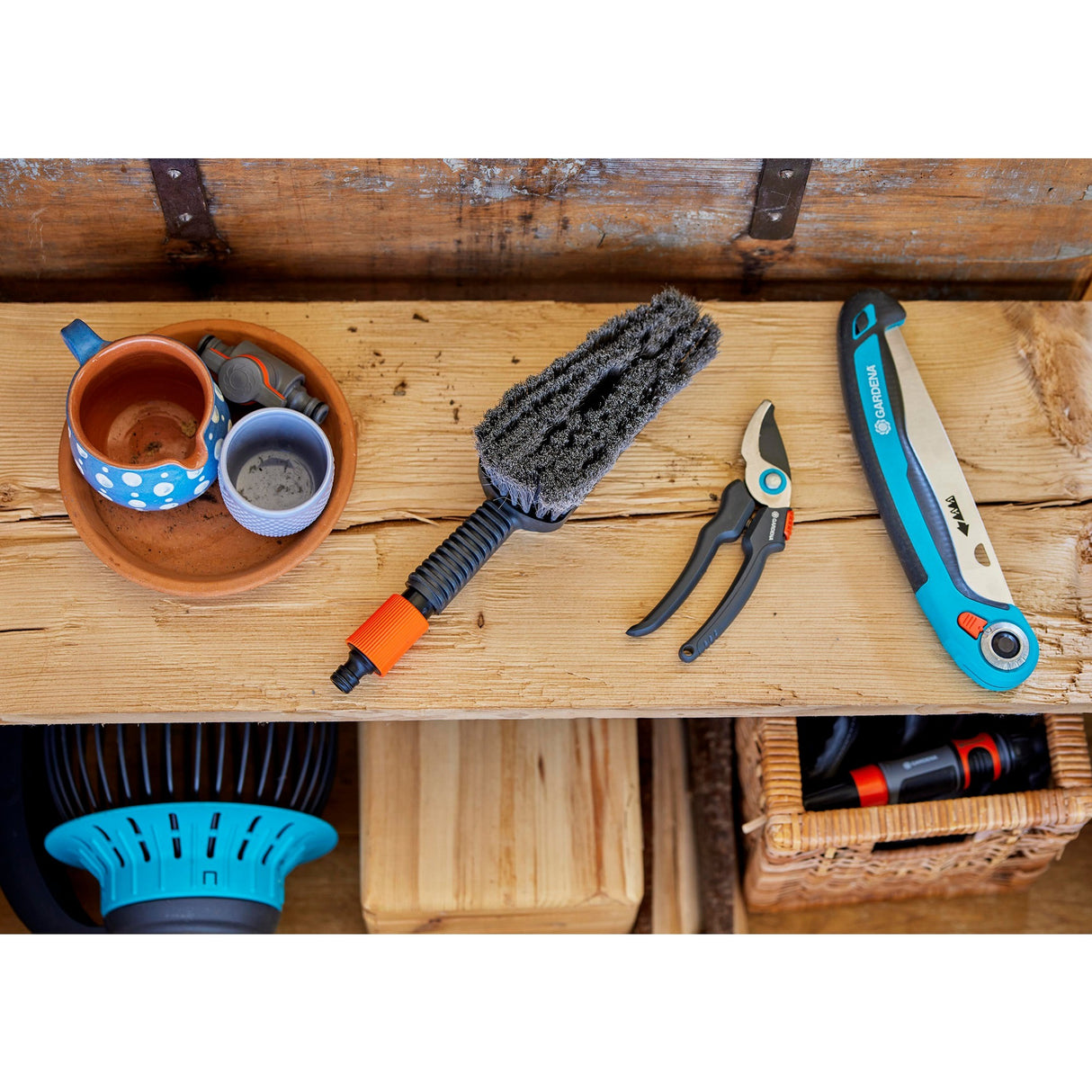 Gardena cleansystem cleaning set with hand brush m soft,