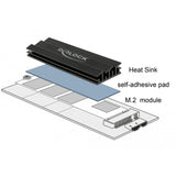 Delock heatsink 70 mm for M.2 module (black)
