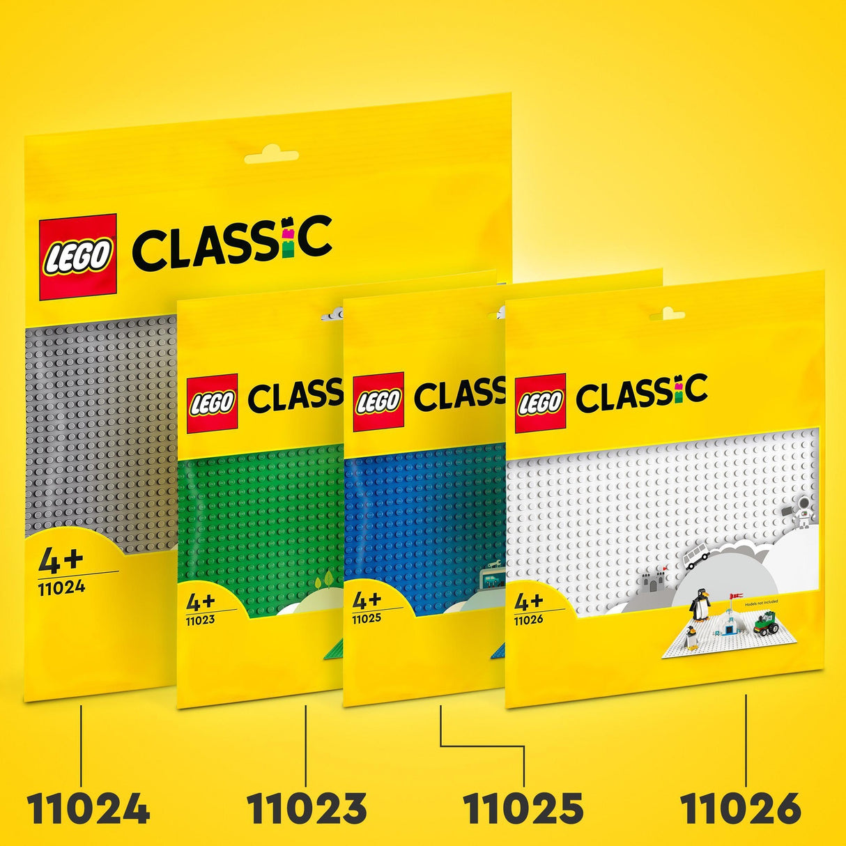 Piatto di edificio grigio lego classico 11024