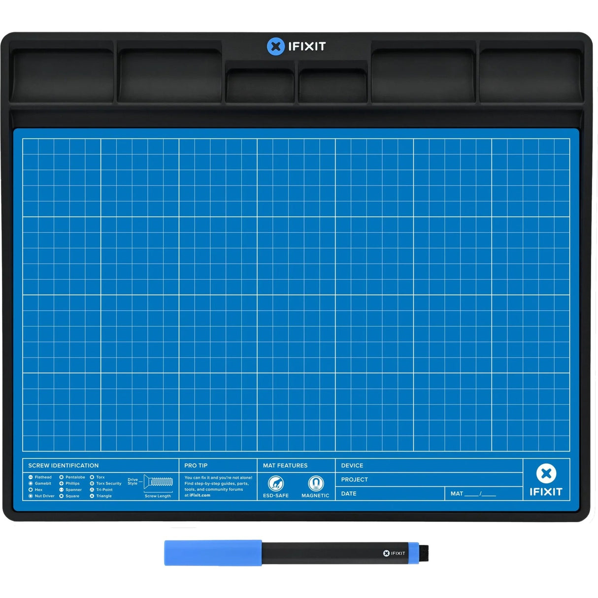 Защитна постелка Ifixit fixmat (синьо черно)