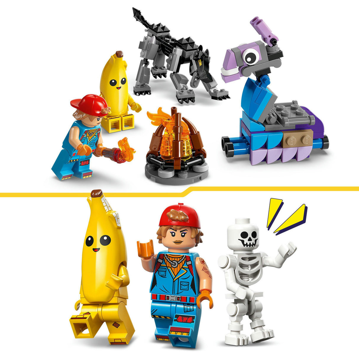 Lego fortnite 77075 peely og tændrør camp