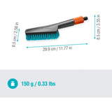 Gardena Cleansystem Hand Brush S hard, with hose connection wash brush (grey turquoise, 18844-20)