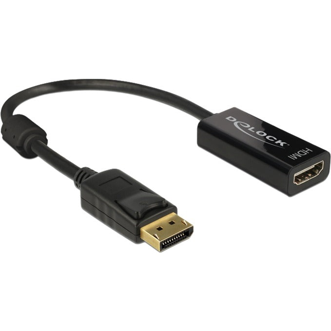 Delock DisplayPort 1.2 > HDMI Adapter (black, 0.2 meter, 4k)