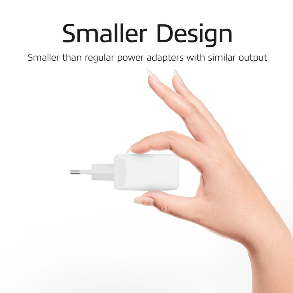 Act usb-c usb-a charger 20w pd pps, quick charge, ganfast