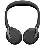 Jabra Evolve2 65 Flex Duo, MS On-Ear Headset (black, stereo, USB-C, Link380c, Microsoft Teams)