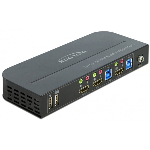 Delock HDMI KVM Switch KVM switch (black, 4k 60 Hz, USB 3.0, audio)