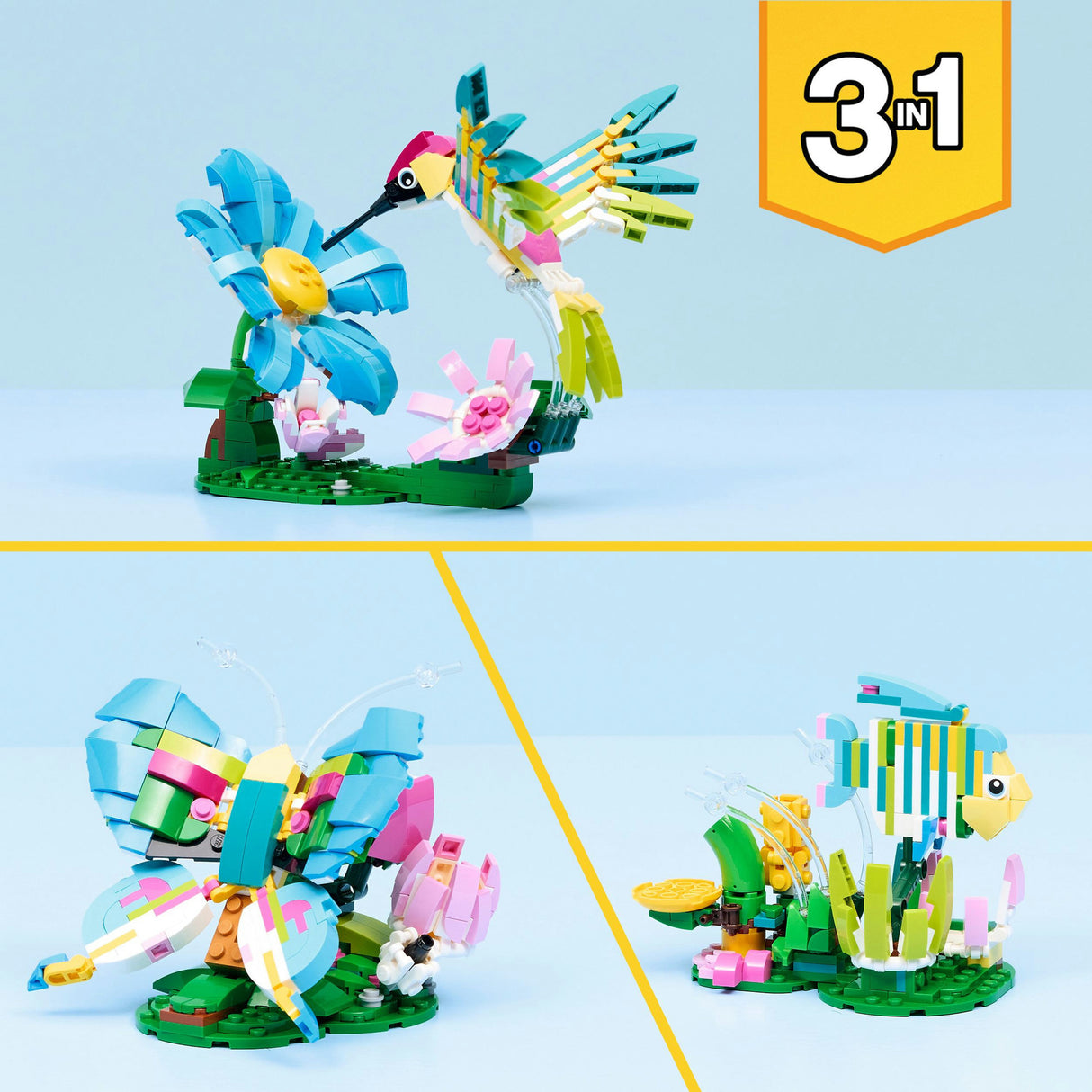 Lego creator 31384 wild animals: colorful hummingbird