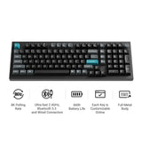 Keychron q5 ultra-m3 8k wireless custom mechanical keyboard (wit, us lay-out (qwerty), silk pom banana, 96%, rgb, hot swap, 8k, 2.4 ghz | bluetooth 5.2 | usb-c)