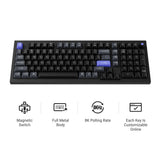 Keychron q5 he 8k magnetic switch keyboard (zwart, us lay-out (qwerty), ultra-fast lime, 96%, rgb leds, osa double-shot pbt, hot swap, knob)