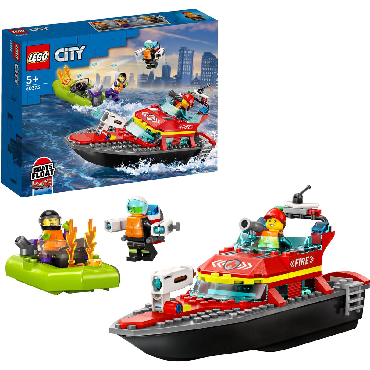 Barco de resgate de bombeiros Lego City 60373