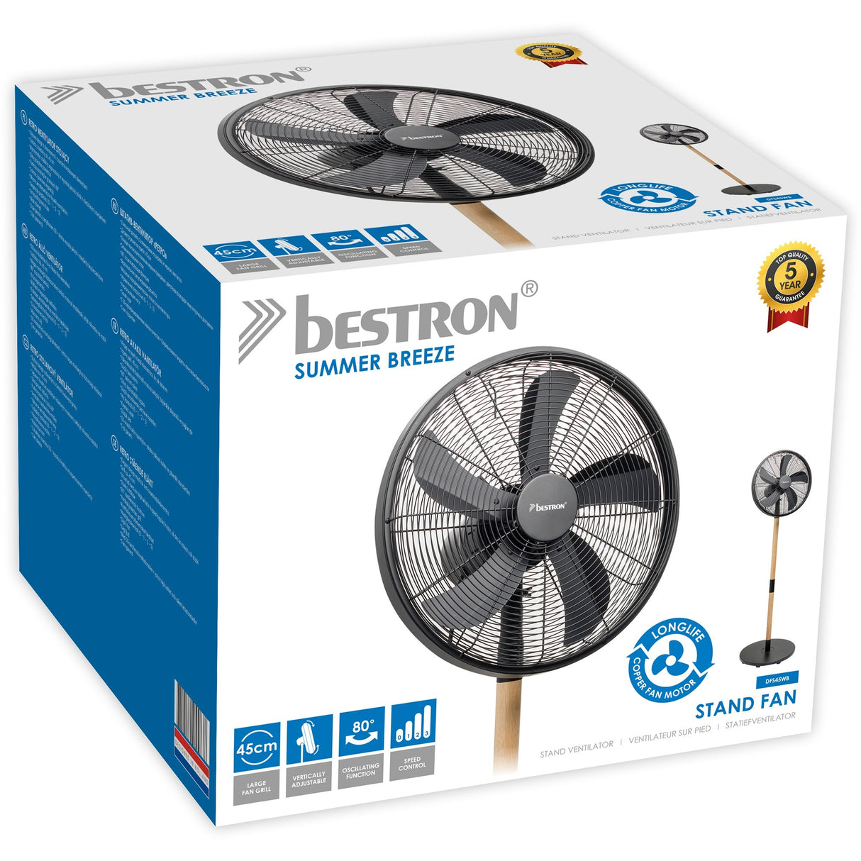 Bestron DFS45WB Design Statiefventilator