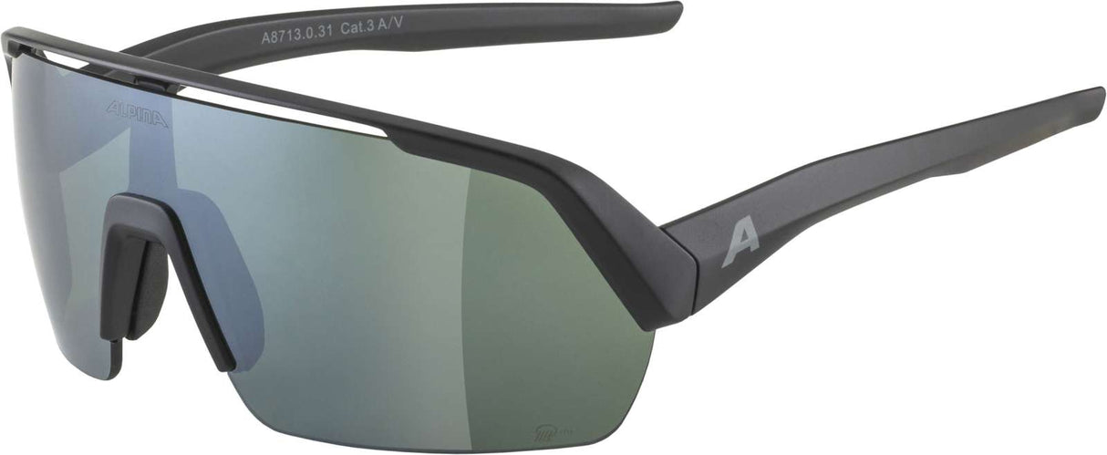 Olympialaiset urheiluvaatteet Alpina Sports Sports Glasses Turbo-HR Q-Lite Black