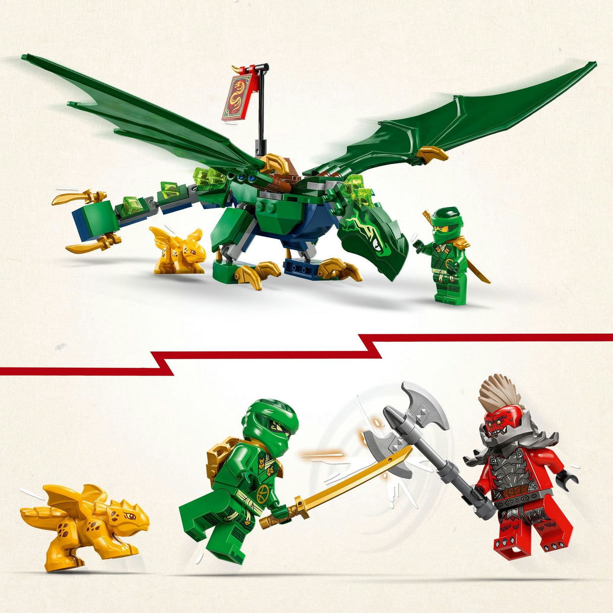 Lego 71829 ninjago lloyds green forest dragon | 2 pcs