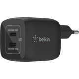 Belkin BoostCharge Pro 2-Port USB-C GaN Wall Charger with PPS (45W) (Black)