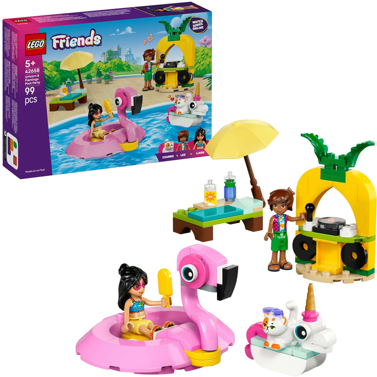 Lego classic 42658 pool party s plameňákem a jednorožcem