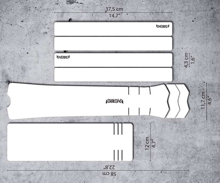 Dyedbro clear e-bikeframe protector kit