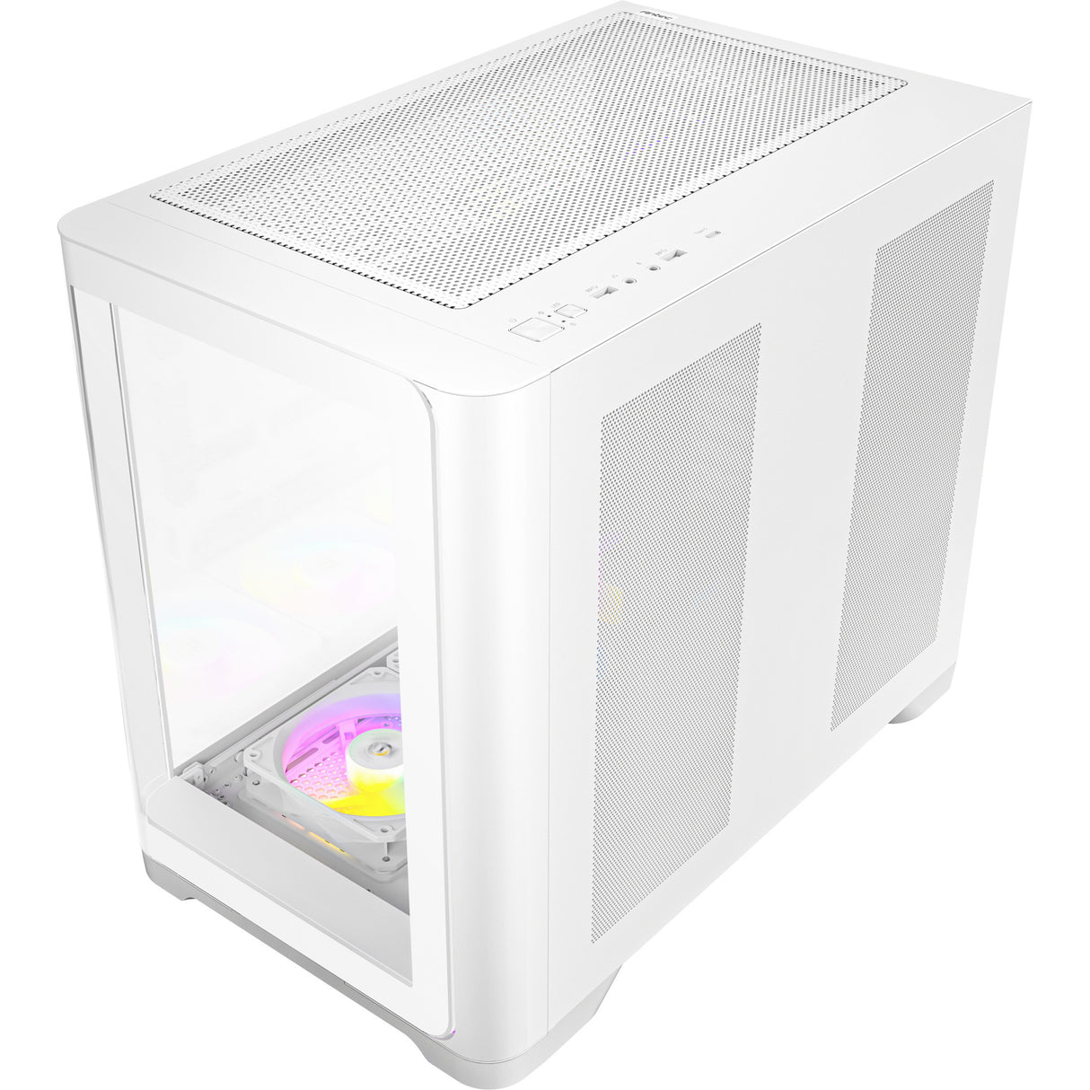 Caixa de torre midi Antec c5 curve argb (branca | 2x USB-A | 1x USB-C | vidro temperado)