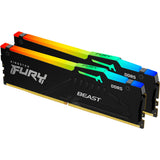 Kingston FURY 32GB DDR5-5600 (2x 16GB) Kit RAM (Black, KF556C36BBEAK2-32, Beast RGB, XMP, EXPO)