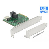 Delock PCI Express x4 Card U.2 NVMe to 1 x internal SFF-8654 4i + 1 x internal SFF-8643 – Low Profile Form Factor Adapter (silver)