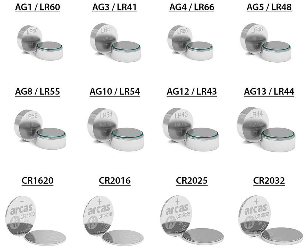 Camelion button cell set alkaline ag + lithium cr
