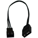 Alphacool digital rgb led y-kabel 3-weg met jst male connector (zwart, 60cm)