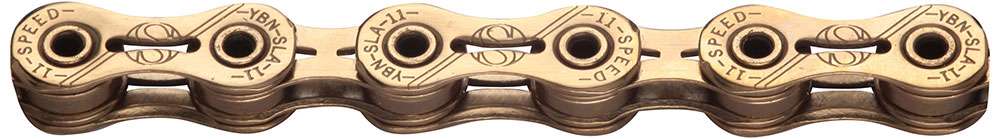 Ybn sla 110 ti-n gold 11-speed chain hollow pin