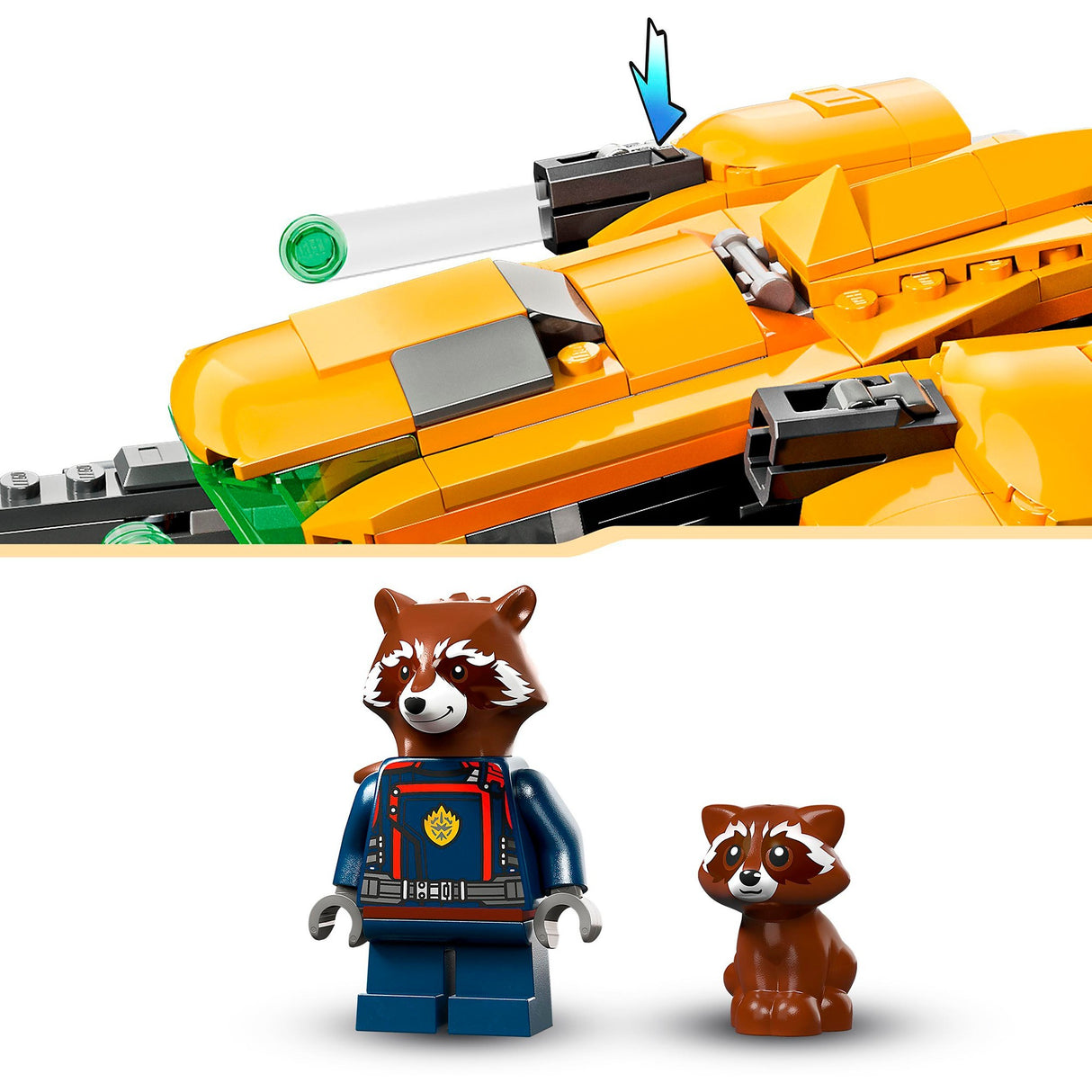 Lego Super Helden 76254 de Puppelchen Rakéit Schëff