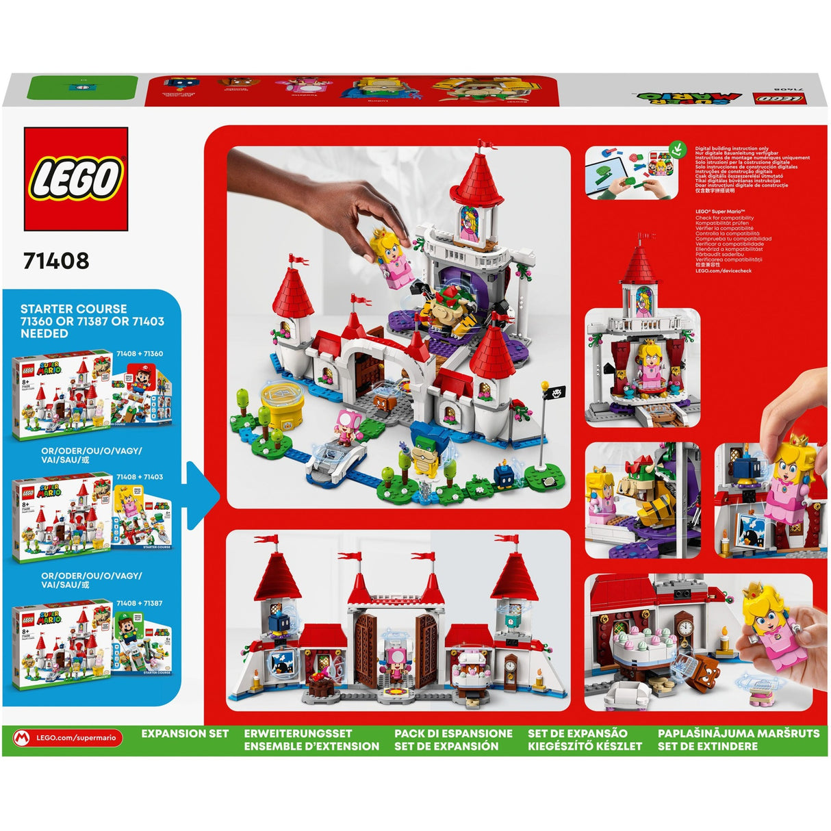 LEGO LEGO Super Mario 71408 Leathnú Chaisleán Peach