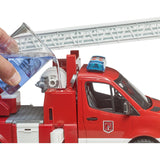 Bruder Fire Truck con pompa a scala e acqua +luce e suono