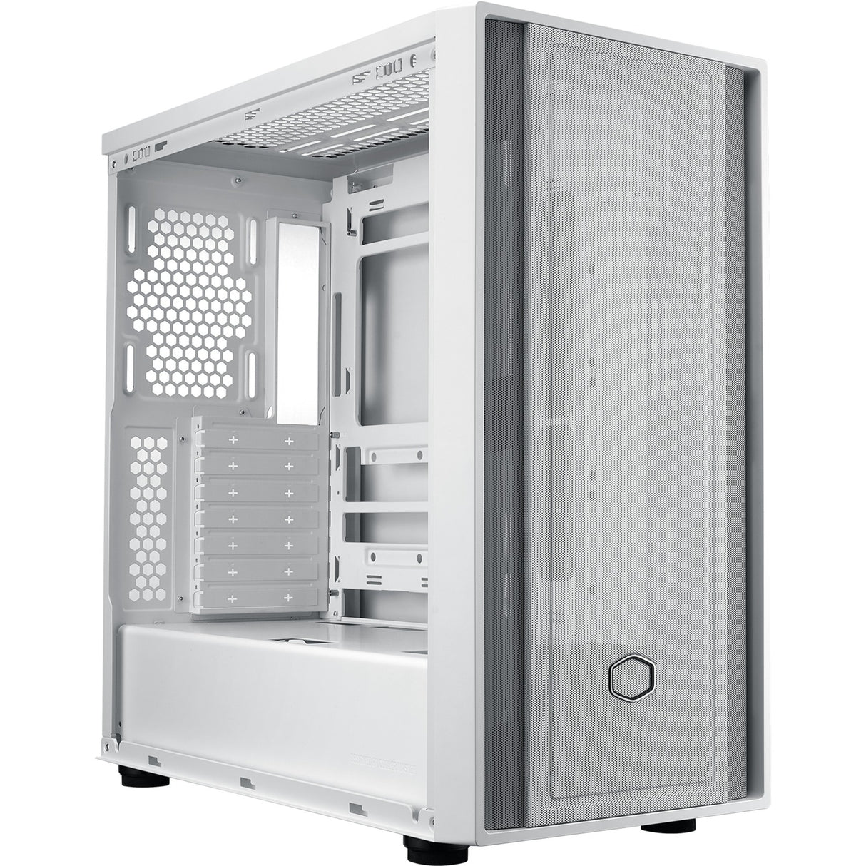 Cooler Master MasterBox 600 Lite Mid-Tower Case (White | 2x USB-A | 1x USB-C | RGB | Tempered Glass)