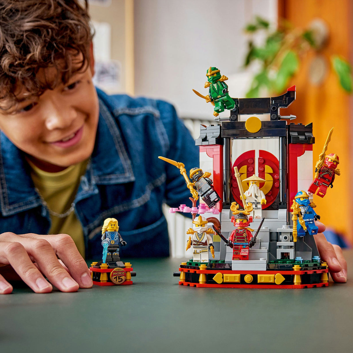 Lego ninjago 71866 15th anniversary display with ninja characters