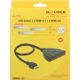 Díghlasáil 3 x HDMI isteach > 1 x HDMI amach