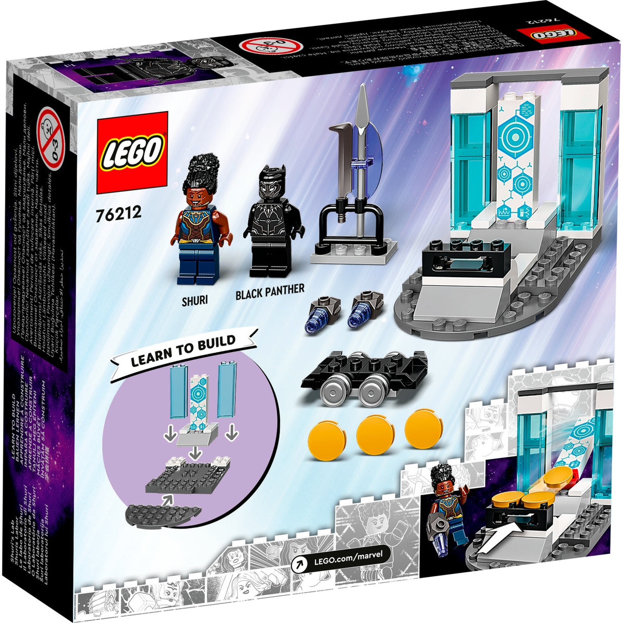 Lego marvel - juguete de construcción del laboratorio de shuri (76212)