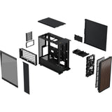 Fractal design north midi tower behuizing (zwart | 2x usb-a | 1x usb-c | tempered glass)