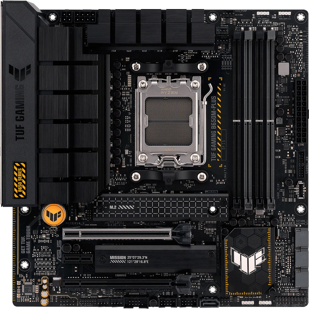 Asus TUF Gaming B650M-Plus Socket AM5 Motherboard (black, RAID, 2.5 Gb LAN, sound, µATX)