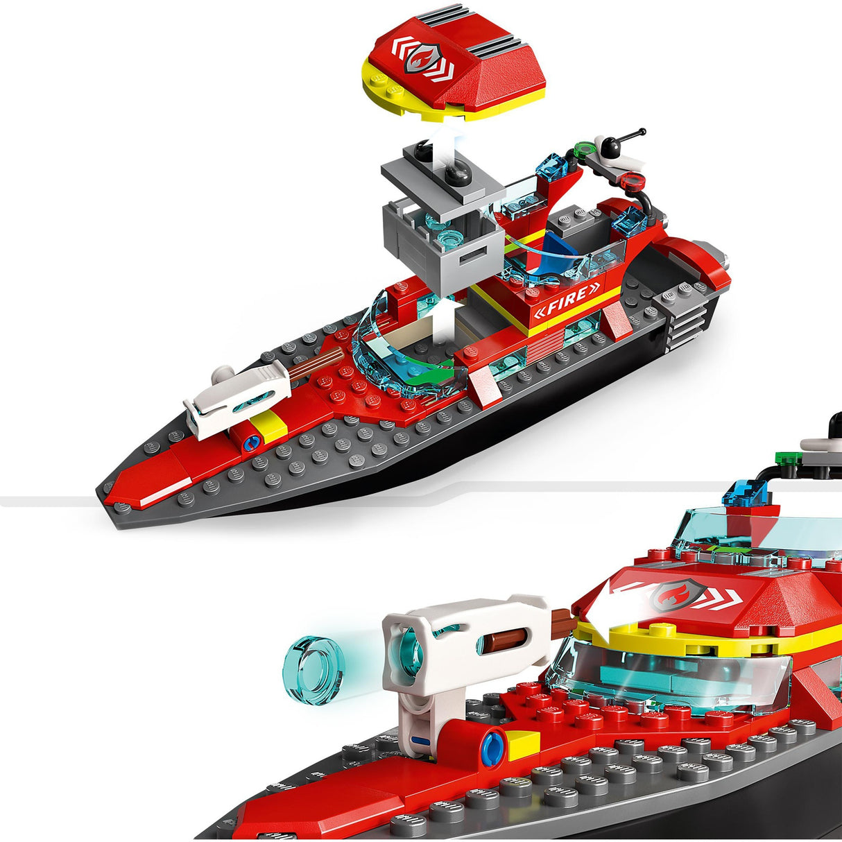 Barco de resgate de bombeiros Lego City 60373