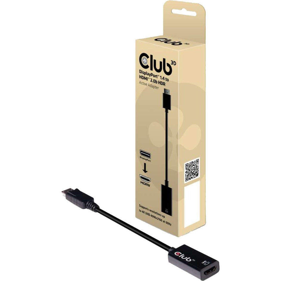 Club 3D DisplayPort 1.4 til HDMI 2.0B HDR Active Adapter