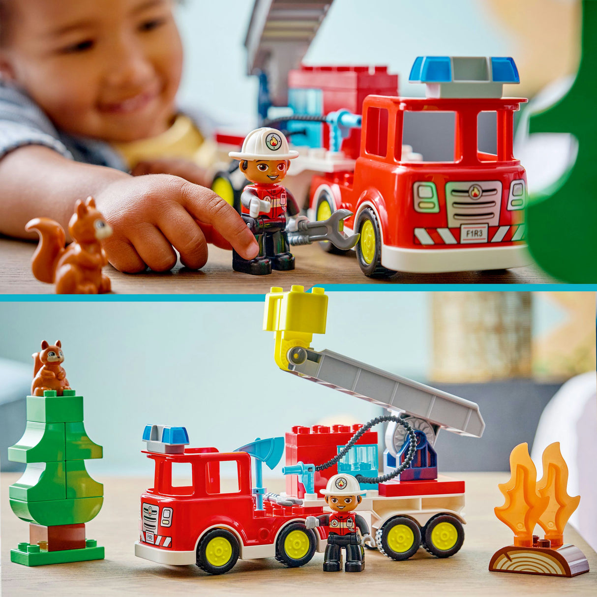 Lego Duplo 10473 hasičské auto s hadicou a hasičom